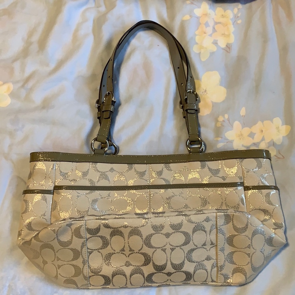 Coach signature fabric handbag